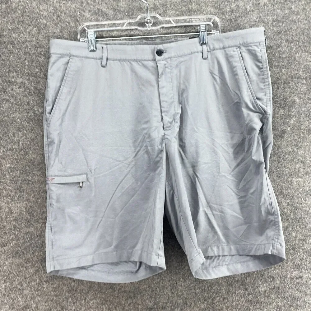 Greg Norman Cargo Shorts Men 40 Gray Mid Rise Flat Front Pockets Regular Fit